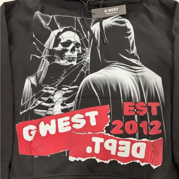 Black Graphic Hoodie for Men